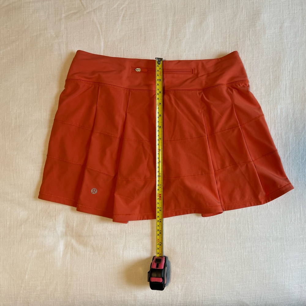 Lululemon Skirt Pace Rival Mid-Rise (Tall) Pleated Skort Warm Coral Size 6